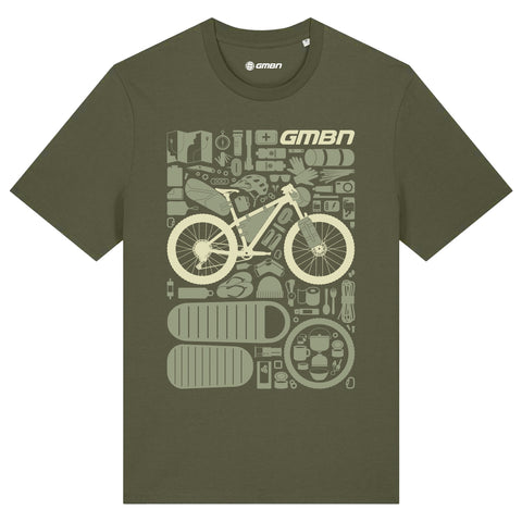 GMBN Bikepacking Components T-Shirt - Khaki