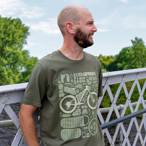 GMBN Bikepacking Components T-Shirt - Khaki