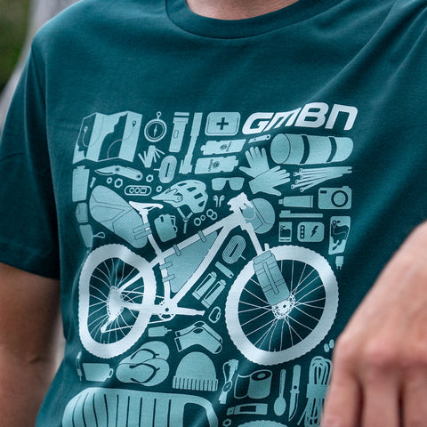 GMBN Bikepacking Components T-Shirt - Glazed Green