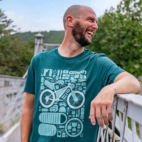 GMBN Bikepacking Components T-Shirt - Glazed Green