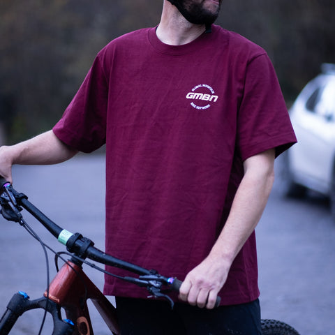 GMBN Emblem Oversized T-Shirt - Burgundy