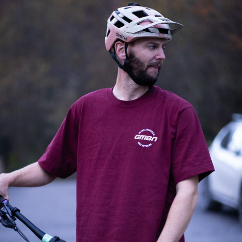 GMBN Emblem Oversized T-Shirt - Burgundy