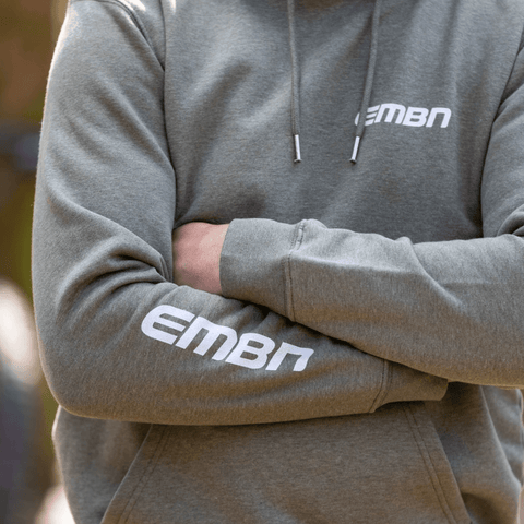 EMBN Label Mid Heather Khaki Hoodie