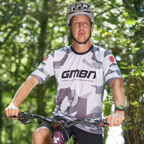 GMBN Archive Camo Jersey Short Sleeve - White & Grey