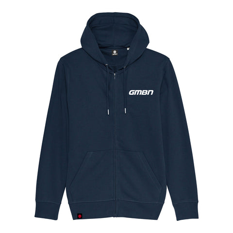 GMBN Label Zip Up Hoodie - Navy