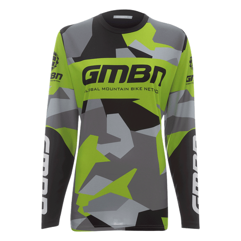 GMBN Women's Archive Camo Jersey Long Sleeve - Green & Grey