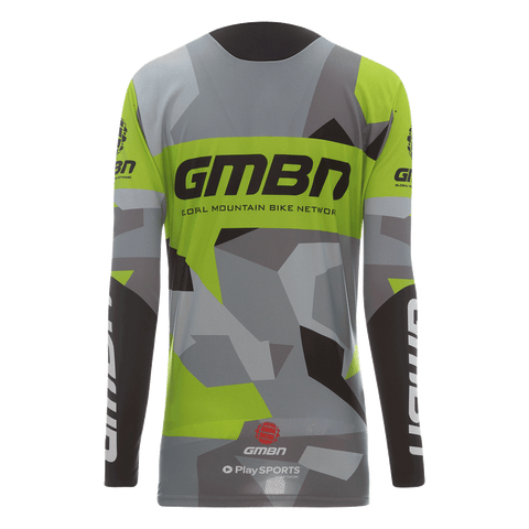 GMBN Women's Archive Camo Jersey Long Sleeve - Green & Grey