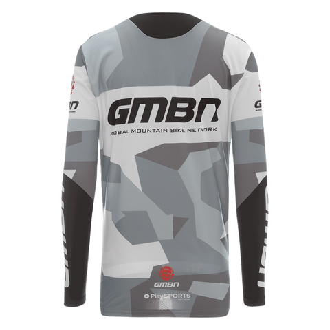 GMBN Women's Archive Camo Jersey Long Sleeve - White & Grey