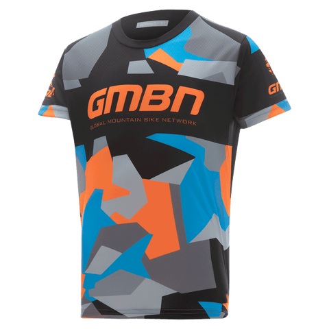 GMBN Kids Archive Camo Jersey Short Sleeve - Orange & Blue