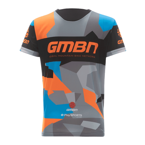 GMBN Kids Archive Camo Jersey Short Sleeve - Orange & Blue