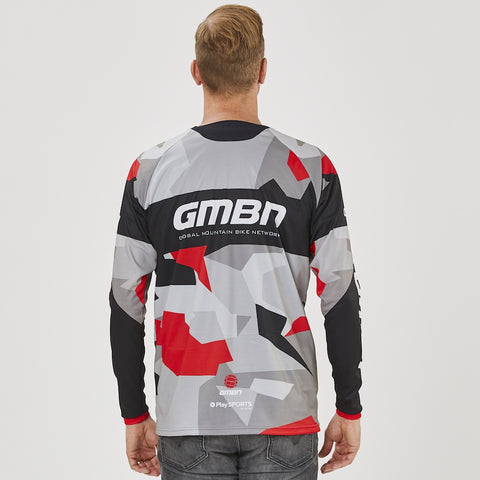 GMBN Archive Camo Jersey Long Sleeve - Black & Red