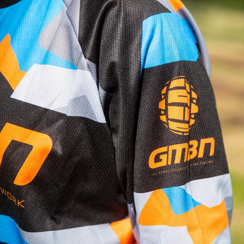 GMBN Archive Camo Jersey Long Sleeve - Orange & Blue