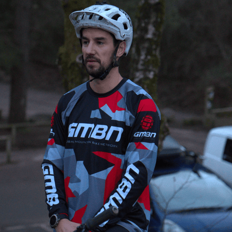 GMBN Archive Camo Jersey Long Sleeve - Black & Red