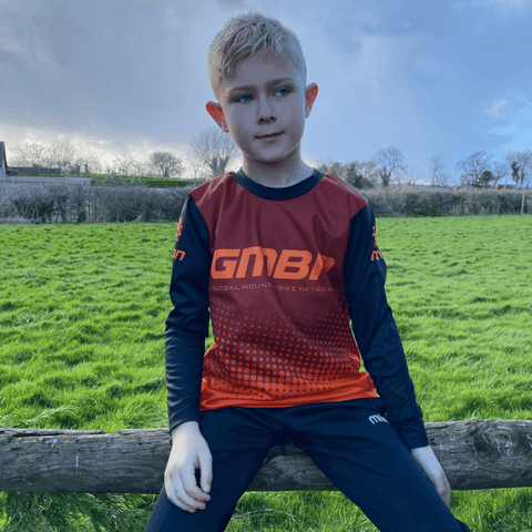 GMBN Kids Descent Jersey Long Sleeve - Gradient Orange