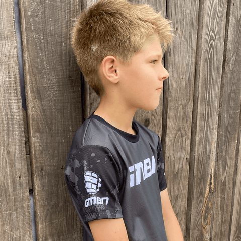 GMBN Kids Mountain Short Sleeve Jersey - Black