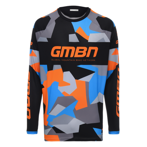 GMBN Archive Camo Jersey Long Sleeve - Orange & Blue