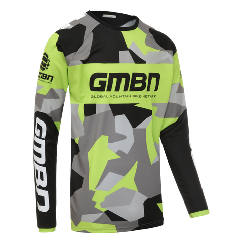 GMBN Archive Camo Jersey Long Sleeve - Green & Grey