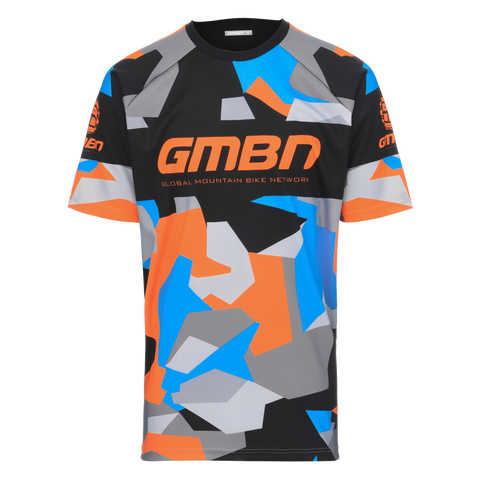 GMBN Archive Camo Jersey Short Sleeve - Orange & Blue